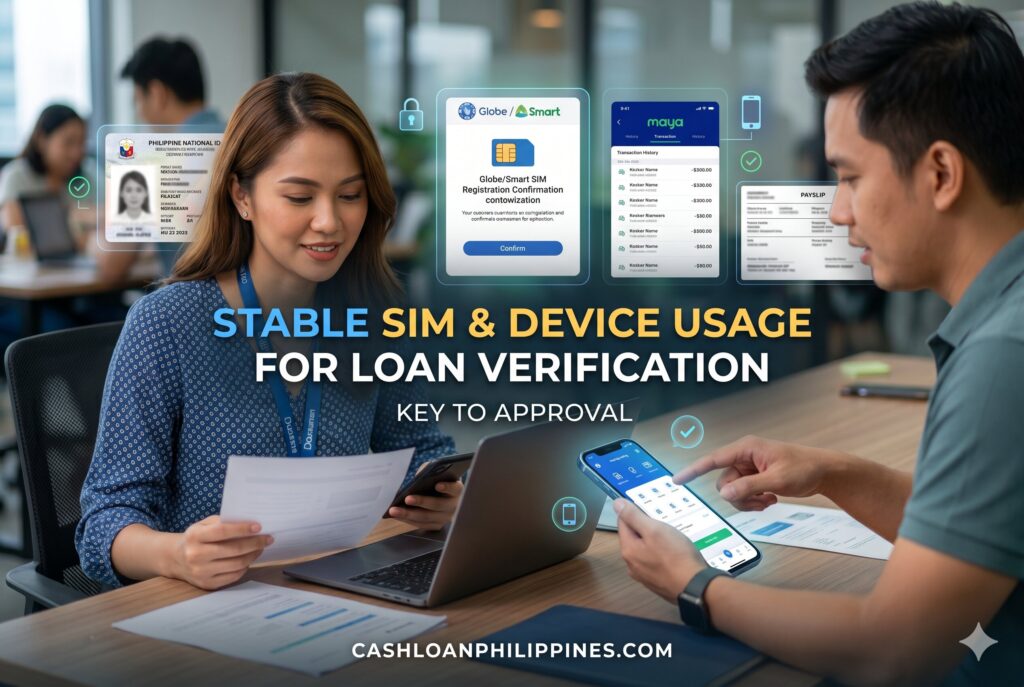 Borrower using one active SIM and stable Android device to improve loan app phone verification in the Philippines