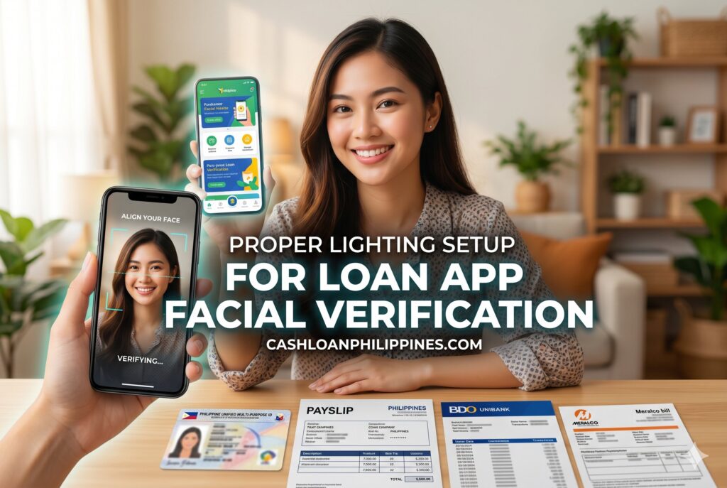 Correct lighting conditions for Philippine loan app selfie verification using front camera