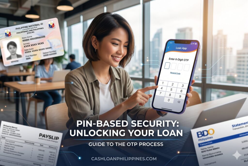 Loan app phone verification Philippines process showing OTP authentication, active SIM validation, and mobile trust scoring