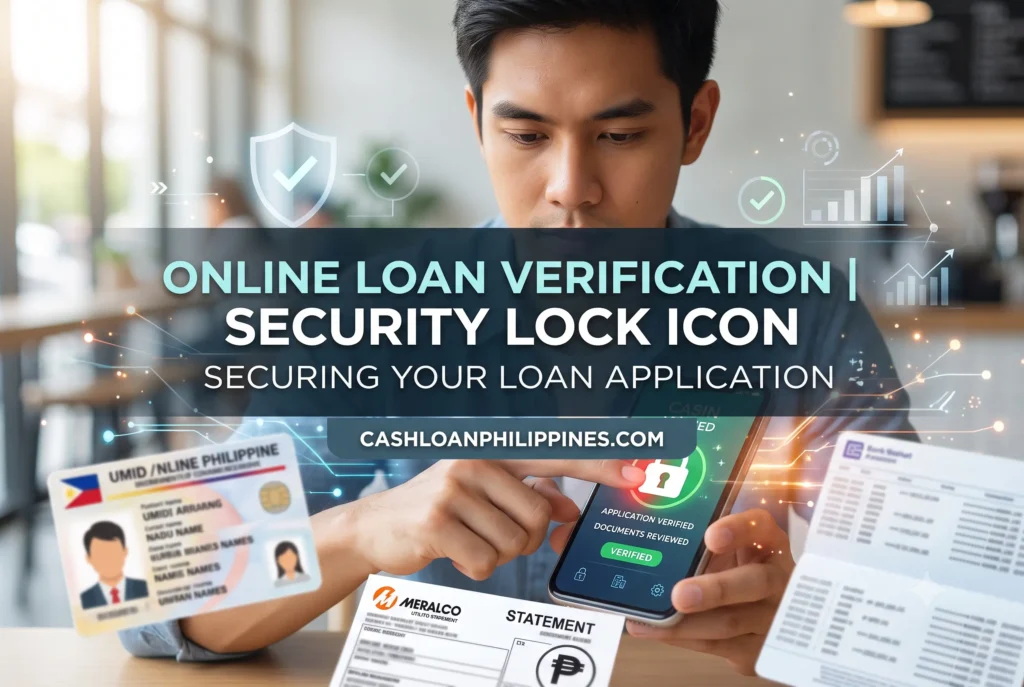 Secure padlock icon on a mobile financial application demonstrating digital loan security and encryption